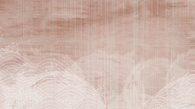 Traditional Japanese Pattern on Textured Fabric 4K