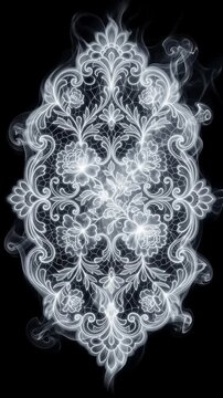 lace pattern made of white smoke
