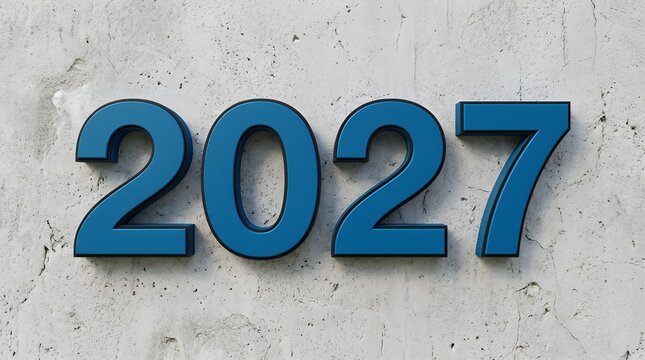 Celebrating the arrival of the new year two thousand twenty seven