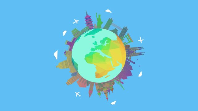 World Travel Background 4K Loop