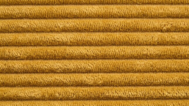 Mustard yellow corduroy fabric texture with raised parallel ridges
