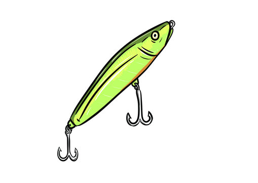 fishing bait isolated on white background