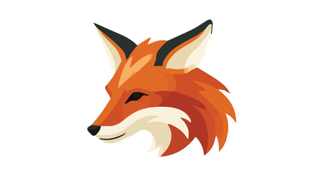 Stylized Fox Head Illustration for Nature and Wildlife Themes