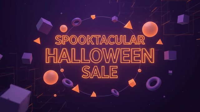 Spooktacular Halloween Sale Motion Graphic.