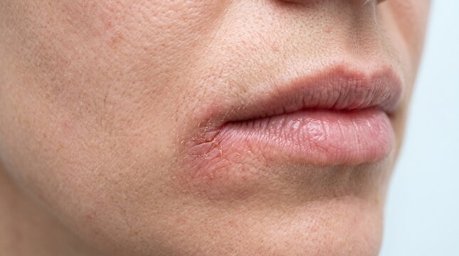 Realistic Angular Cheilitis &ndash; Inflammation at the Lip Corners