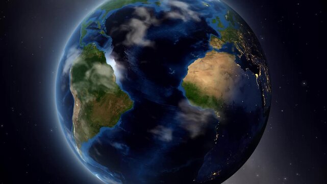 Earth Zoom In to Barra Mansa Brazil Satellite Map Animation