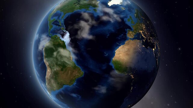 Earth Zoom In to Fort Worth Texas Map Pin Animation