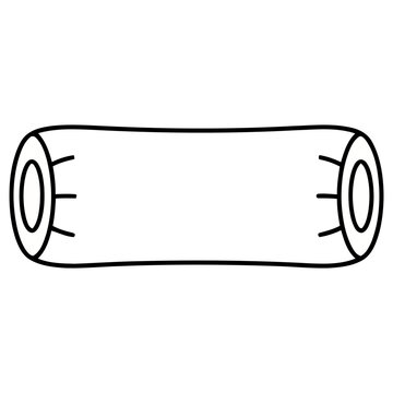 Rolled up sleeping bag icon
