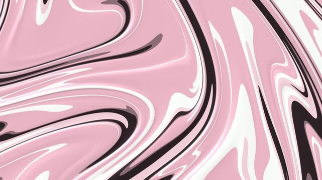 Pink and White Swirls Abstract: An abstract design featuring fluid, swirling patterns in shades of pink, white, and black, creating a dynamic and modern visual texture.
