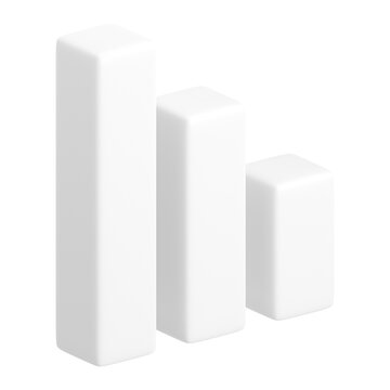 Bar charts icon png sticker, 3D minimal illustration, transparent background