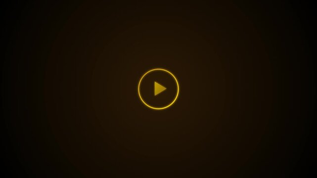Glowing play button centered on a dark backdrop