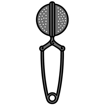 Tea infuser strainer steeper mesh ball metal kitchen tool icon