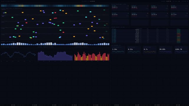 Explore the advanced instant payment settlement dashboard showcasing processing speed, volume tracking, and exception management in an immersive dark mode design.