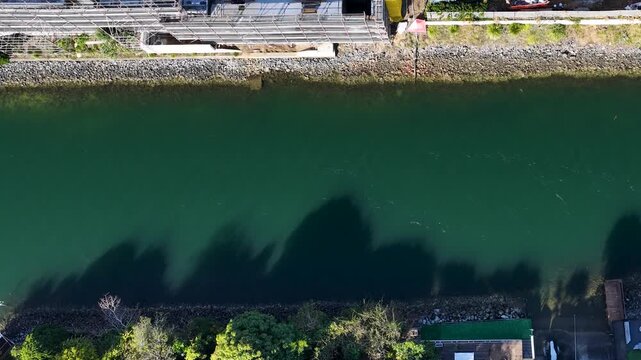 Aerial View of Canal Construction Site in Broadbeach Waters