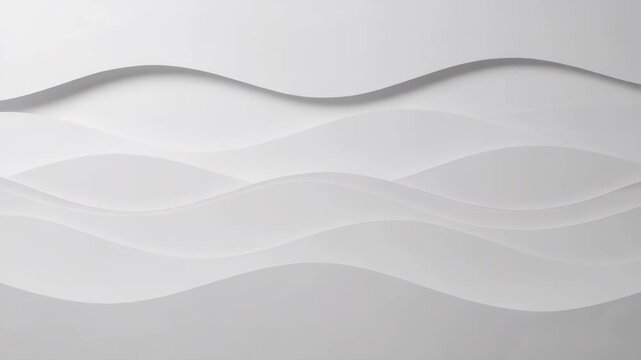 Layered paper-cut waves moving with depth effect