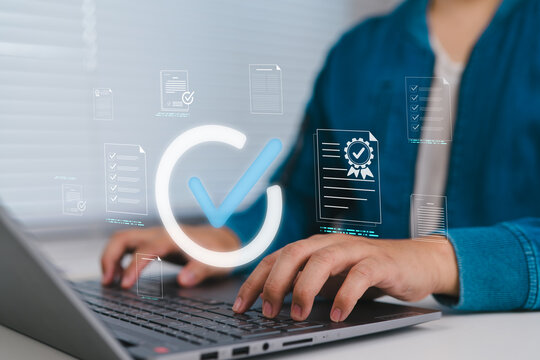 DMS document management system and standard quality control ISO certified document concept document control and management Online document management concept.