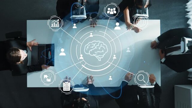 Collaborative Business Meeting with Brainstorming Concepts and Technology Integration in Modern Office Environment. Entropy.