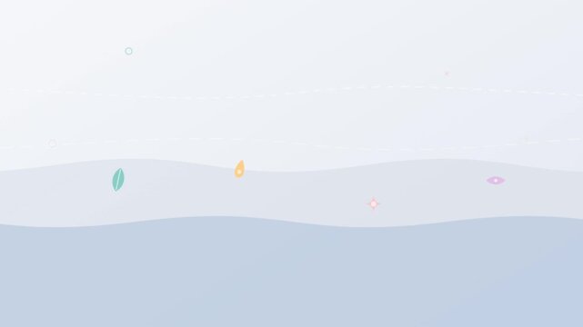 Abstract minimalist vector motion background with soft pastel shapes