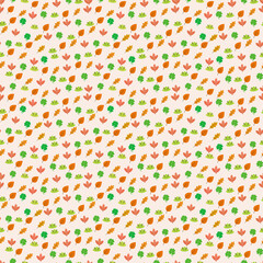 Fototapeta premium Seamless pattern of autumn leaves and foliage