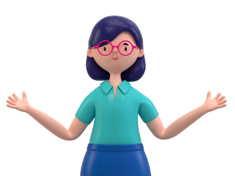 Woman with open arms