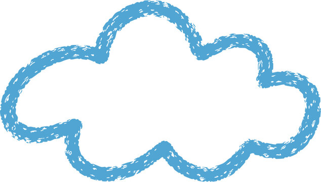 Crayon-style loose cloud-like doodle shape