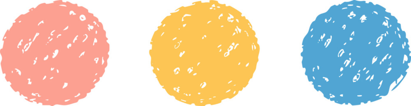 Crayon-style three tiny dots in a row