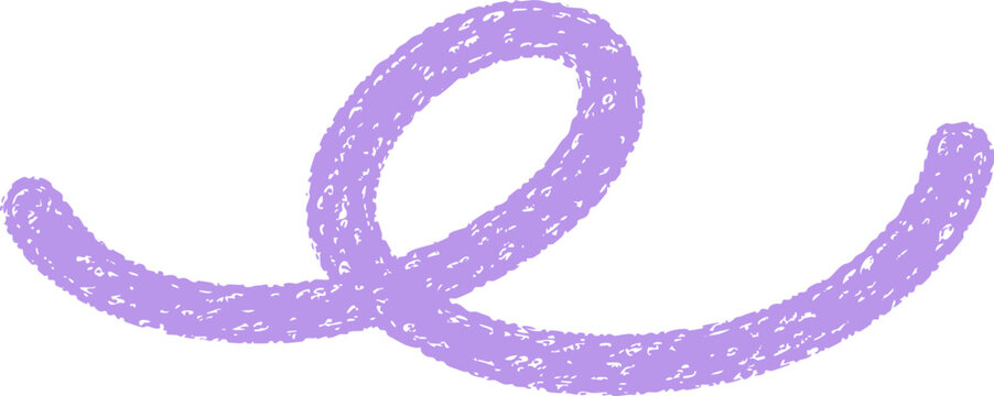Crayon-style irregular loop with open end