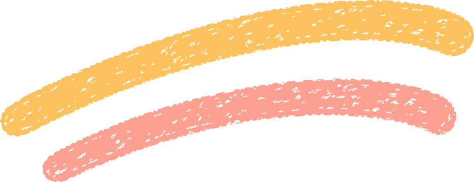 Crayon-style short double curved lines