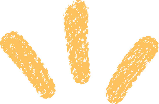 Crayon-style three short motion lines