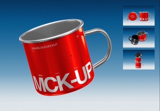 Enamel Mug Mockup