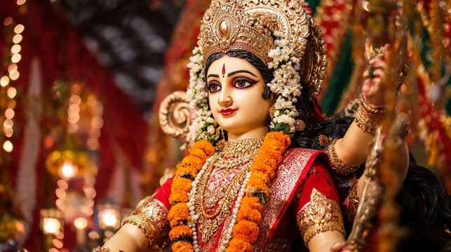 Goddess Durga Murti Idol for Durga Puja Festival in India