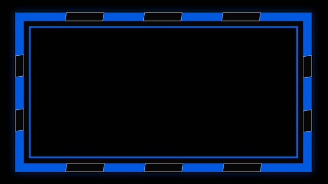 Abstract Geometric Blue Frame Design Element