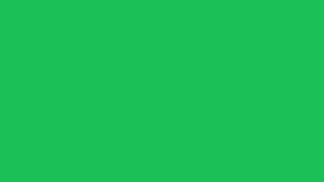 Stack of blank photo frames on green screen background