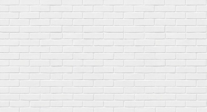 Seamless white painted brick wall texture full frame