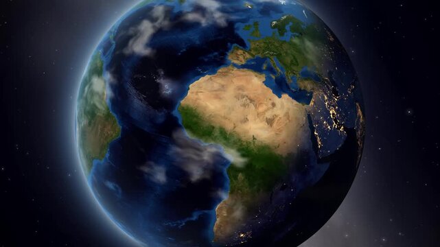 Earth Zoom In to Shangqiu China Satellite Animation