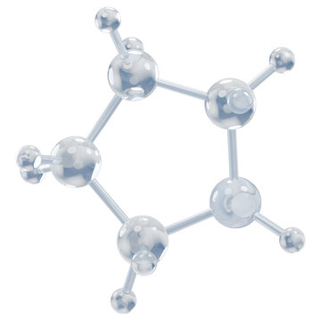 Cyclopentane Molecule 3D Icon
