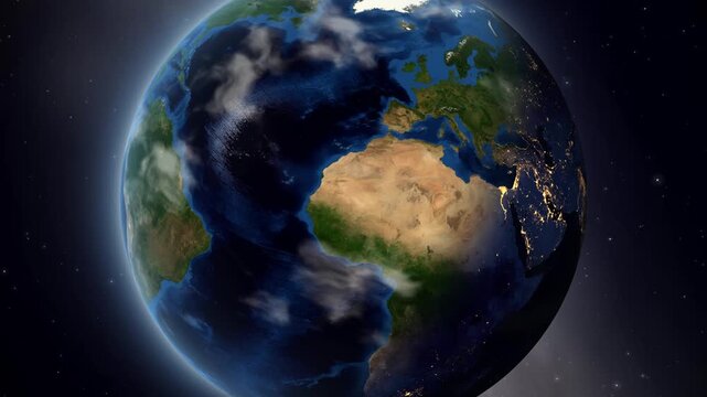 Earth Zoom In to Vorkuta Russia Satellite Map Animation