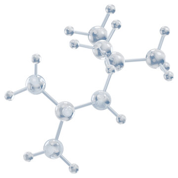 Isooctane Molecule 3D Icon
