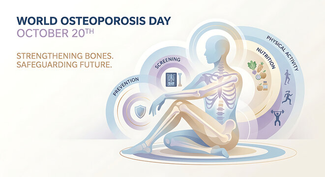 World Osteoporosis Day October 20th Infographic Banner