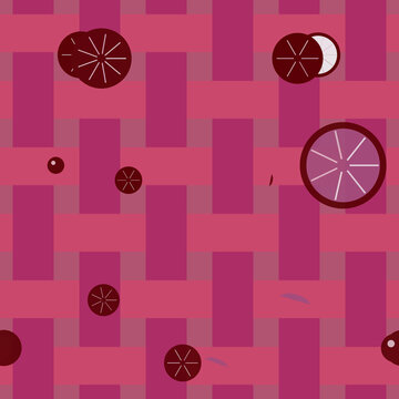 Motif superpos&eacute; magenta terne sans couture