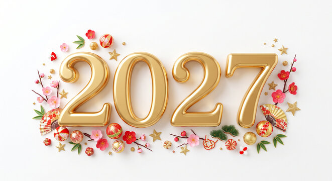 2027年　新年　ニューイヤー