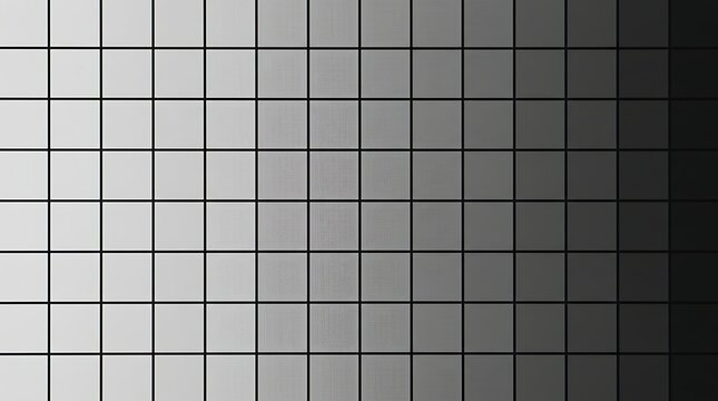 Monochrome square grid pattern fading from white to dark grey