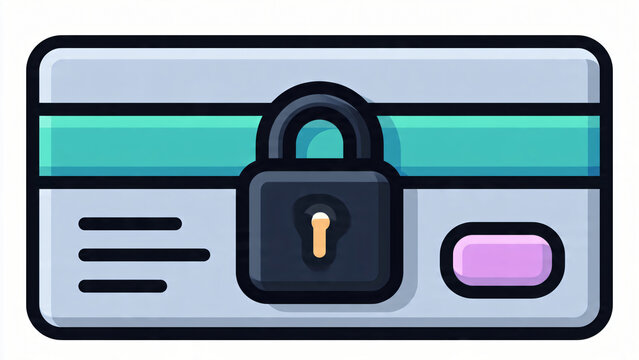 Secure Smartphone With Locked Padlock Icon.