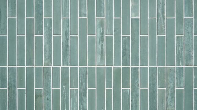 Sage teal finger tile texture background dark sage green vertical kit kat ceramic mosaic tile linear grid pattern for modern bathroom wall and kitchen backsplash