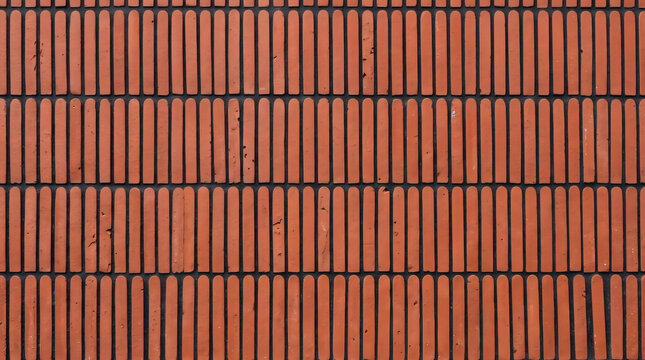 Red mosaic tile wall texture background terracotta red vertical finger kit kat ceramic mosaic grid pattern for kitchen backsplash and bathroom interior design