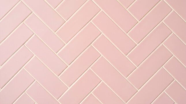 Pink ceramic tile herringbone wall texture background blush pink rectangular subway tile chevron mosaic pattern for modern kitchen and bathroom backsplash