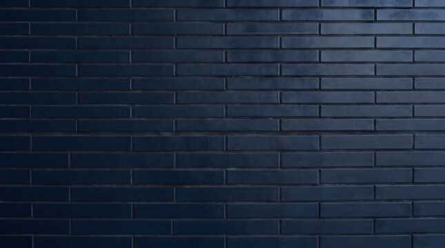 Navy blue finger tile kitkat wall texture horizontal thin kit kat ceramic mosaic strip pattern background for modern bathroom and kitchen backsplash
