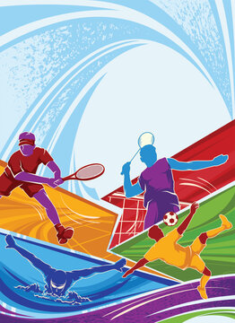 Asean Sport Games  Background Vector. Asean Sports Day Illustration. Graphic Design for the decoration of gift certificates, banners, and flyer
