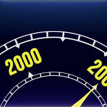 New Year 2001 Clock Countdown Concept Motion Graphics Loop,