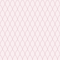 Scales pattern exhibits a uniform fish scale motif drawn with clean pink lines. © Shabuj